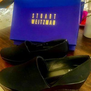 Designer Stuart Weitzman Black Flexercise Shoes, size 9.